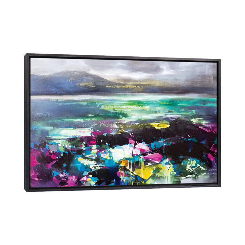«Harris Greens I» par Scott Naismith - reproduction d'art, H 40 po x l 60 po x 1,5 po, Pas de tapis