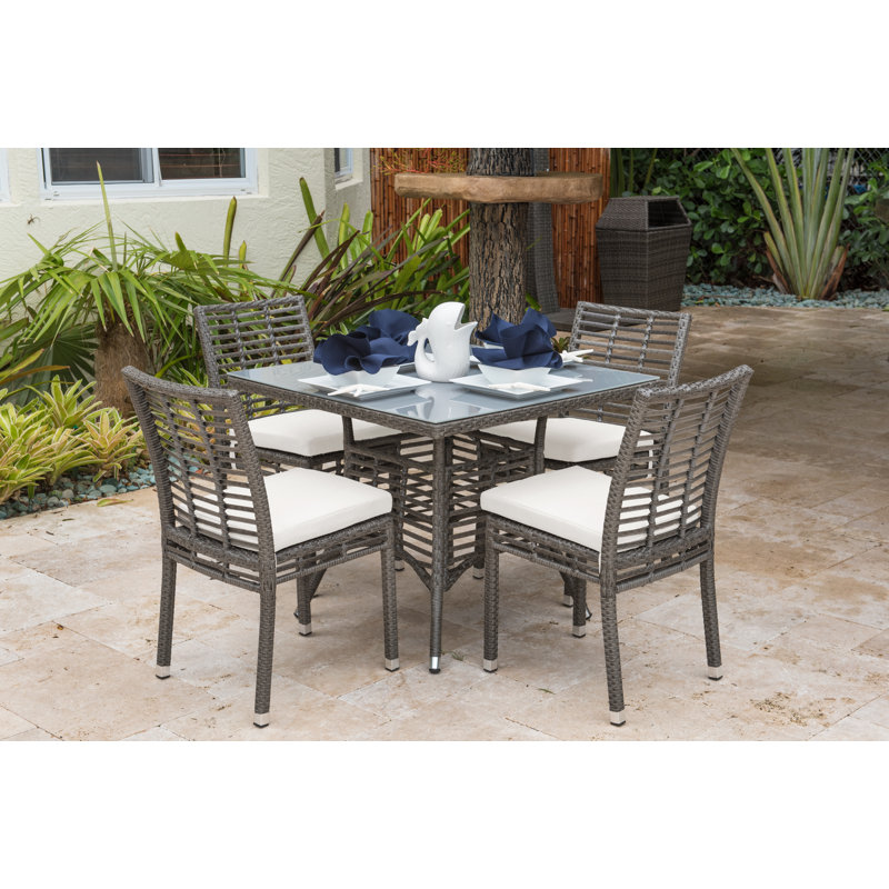 Ensemble repas extérieur pour 4 personnes Square, Standard