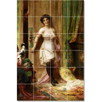 48" x 72" Ceramic Painting Decorative Mural Tile 12" x 12"