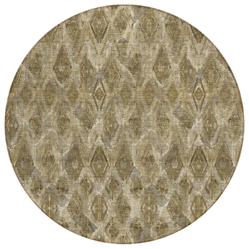 Tapis rond beige 8 po