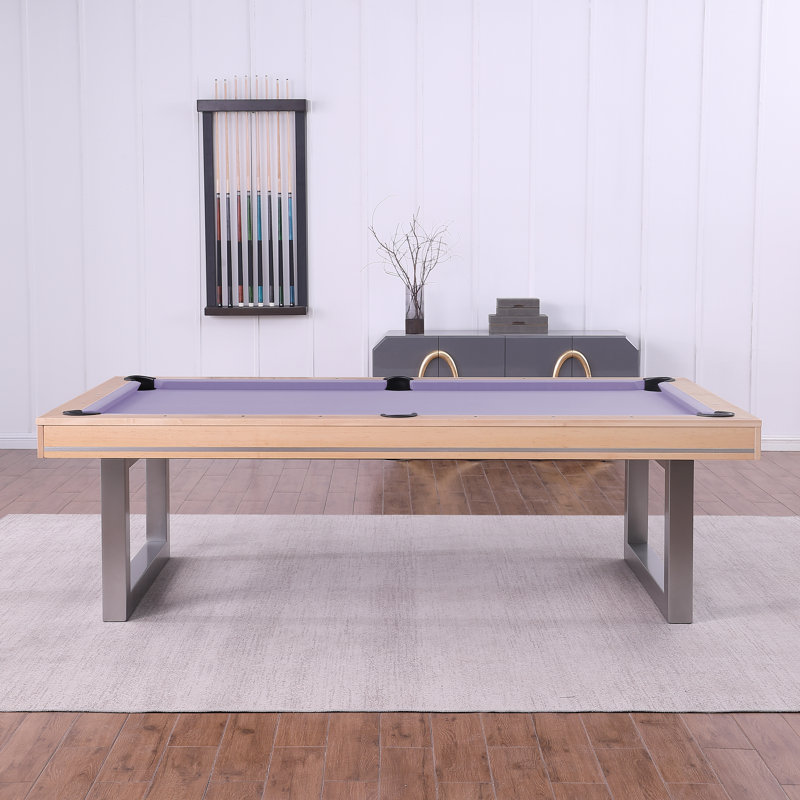 Table de billard en bois massif Harmony, 7 pi, Chêne Naturel, Mauve clair résistant à l'eau