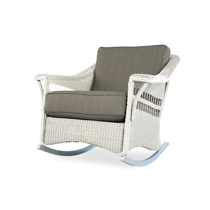 Nantucket Outdoor Rocker Chair, Callen Driftwood, Antique White