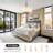 6 - Light 17.95'' Dimmable Modern Farmhouse Drum Candle Chandelier With Linen Shade For Kitchen Island Bedroom-671090086-702477611