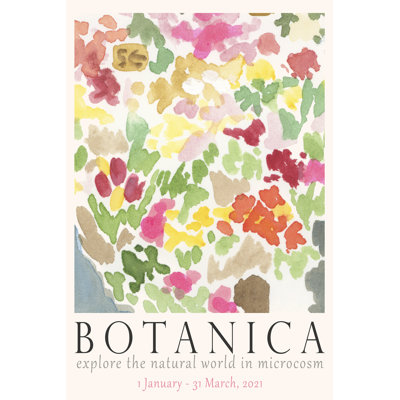 Botanica Exhibition Poster I by June Erica Vess - Wrapped Canvas Print