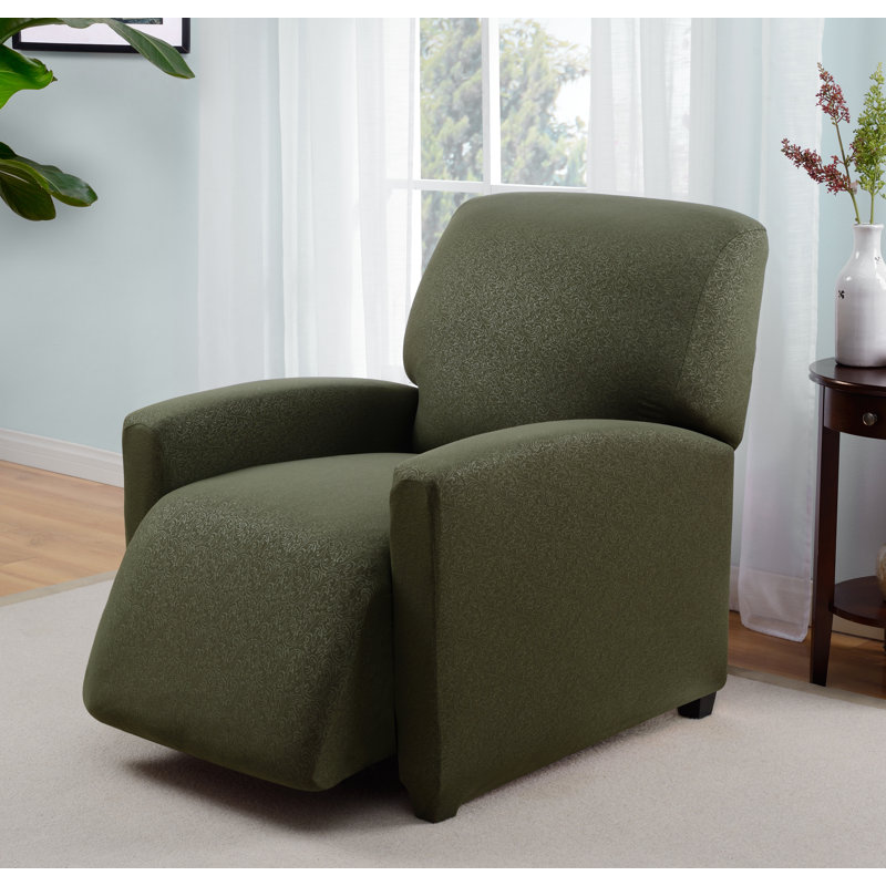 Ingenue Box Cushion Recliner Slipcover, Forest