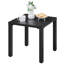 Table d'appoint d'extérieur carrée, table de bout de patio en métal, table d'appoint résistante aux intempéries pour porche, terrasse, piscine, noir