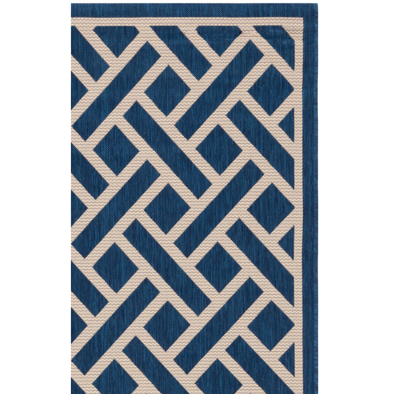 Arneshia Southwestern Aqua Indoor/Outdoor Area Rug, Rectangle 5'3" x 7'7"