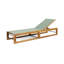Ensemble de chaise longue d'extérieur avec structure en bois d'acacia et sièges en filet, assemblage requis