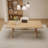 Art natural solid wood rectangular dining table-104357632