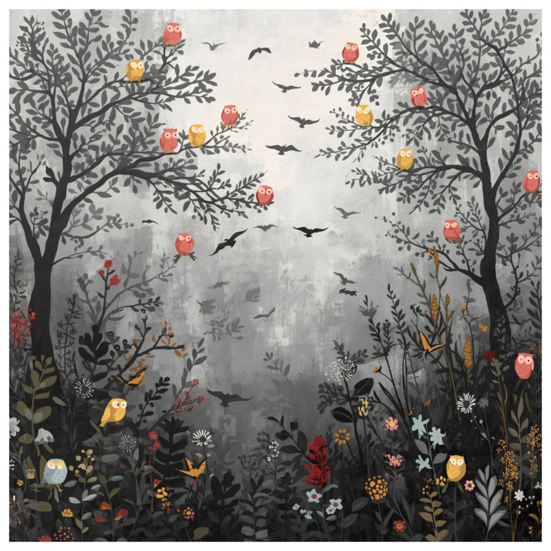 Rideaux de fenêtre Owl Tree, 50" x 92" - 1 Panel, Blockout
