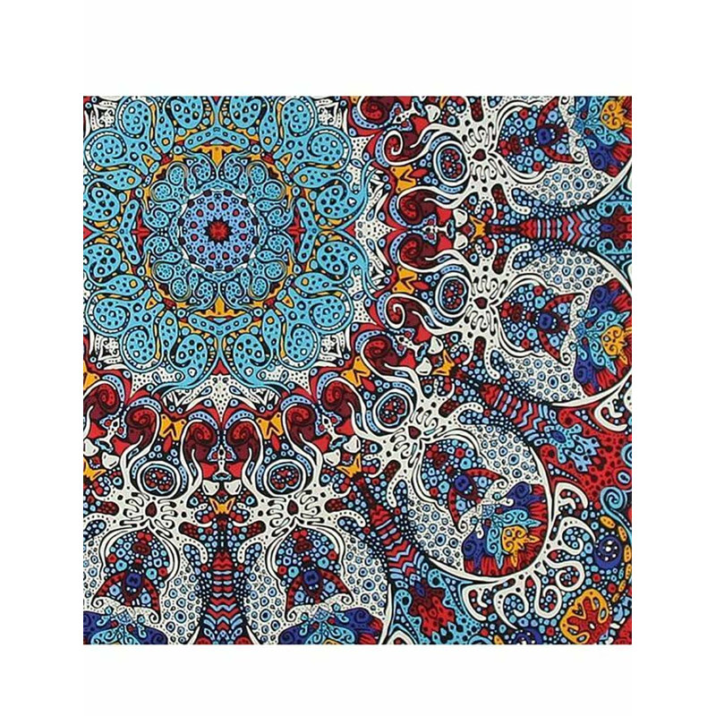 Tapisserie luminescent en coton psychédélique