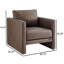 Chaise d'appoint rembourrée en similicuir-504142609