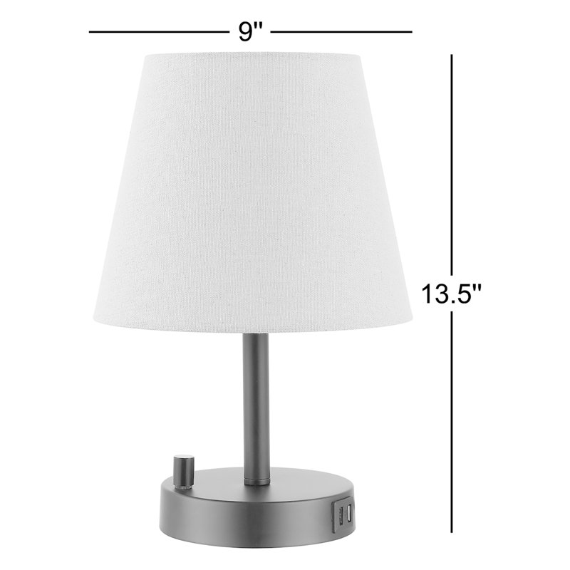 Lampe de table en fer avec lampe USB Daina