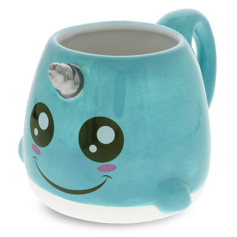 Grande tasse à café licorne de narwhal