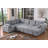 Upholstered Corner Sectional With Pull Out Loveseat And Storaged Chaise-1704753379
