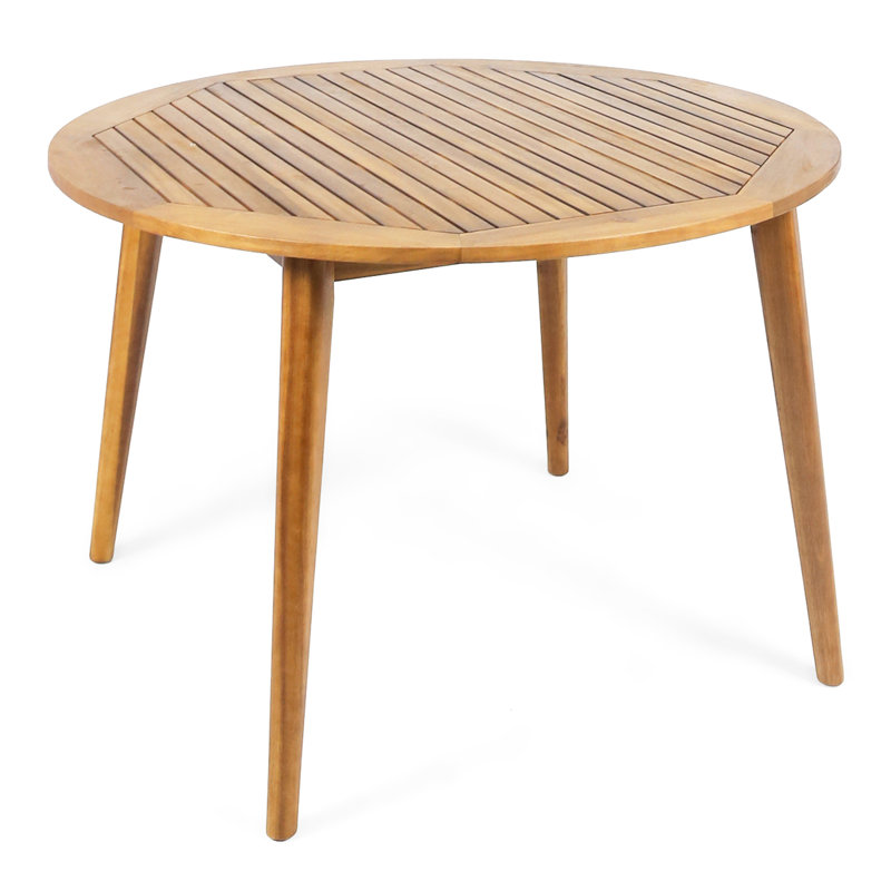 Table de salle à manger en bois de 47,78 po x 47,78 po, fini 47,78 po x 47,78 po, Brun