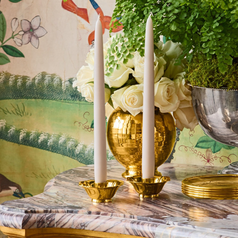 Olivia 1.4'' H Metal Tabletop Candlestick