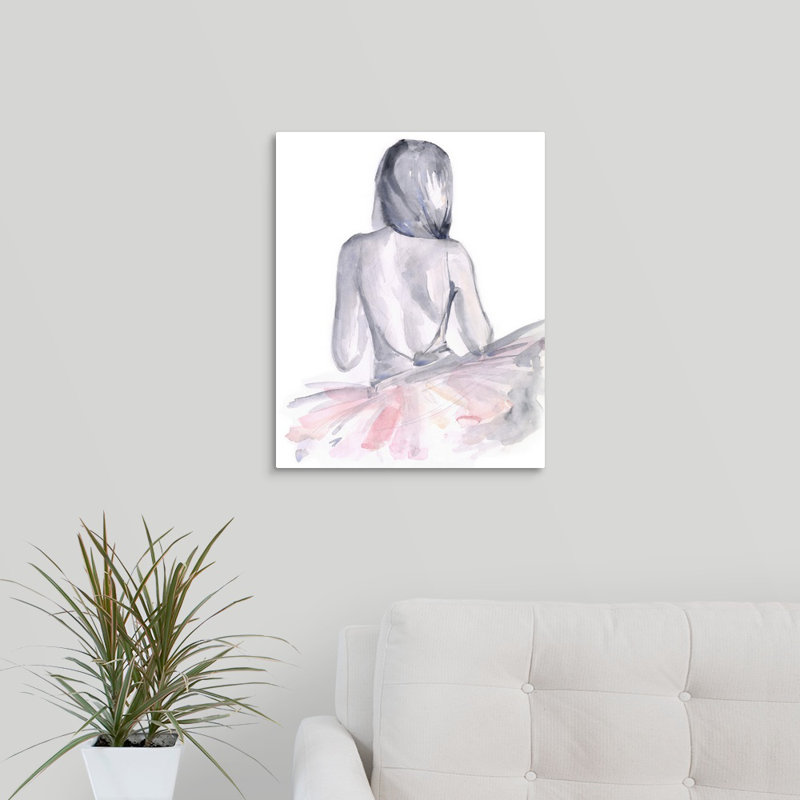 « pâle rose en tulle ii », peinture sur toile, H 20 po x l 16 po x P 1,25 po, Toile tendue