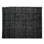 Tapis turc noué à la main de 7 x 10,5 pi et teint en noir, idéal pour la décoration moderne de maison et de bureau
