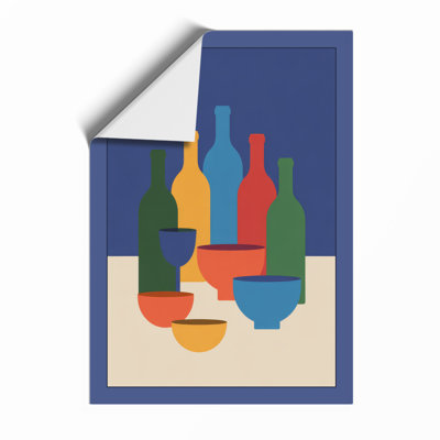 Bottle Composition Geometric - Print