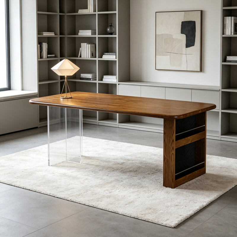 Bureau d'écriture rectangulaire Unique Design, H 29,52 po x l 78,74 po x P 35,43 po