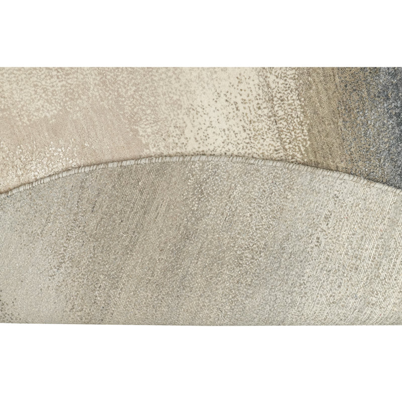 Abstract Area Rug in Beige/Gray/Ivory