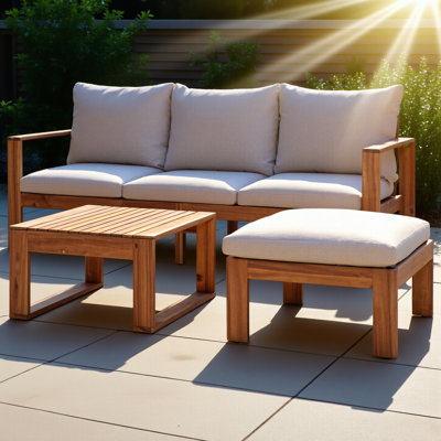 Ensemble de canapé modulaire d'extérieur 3 pièces