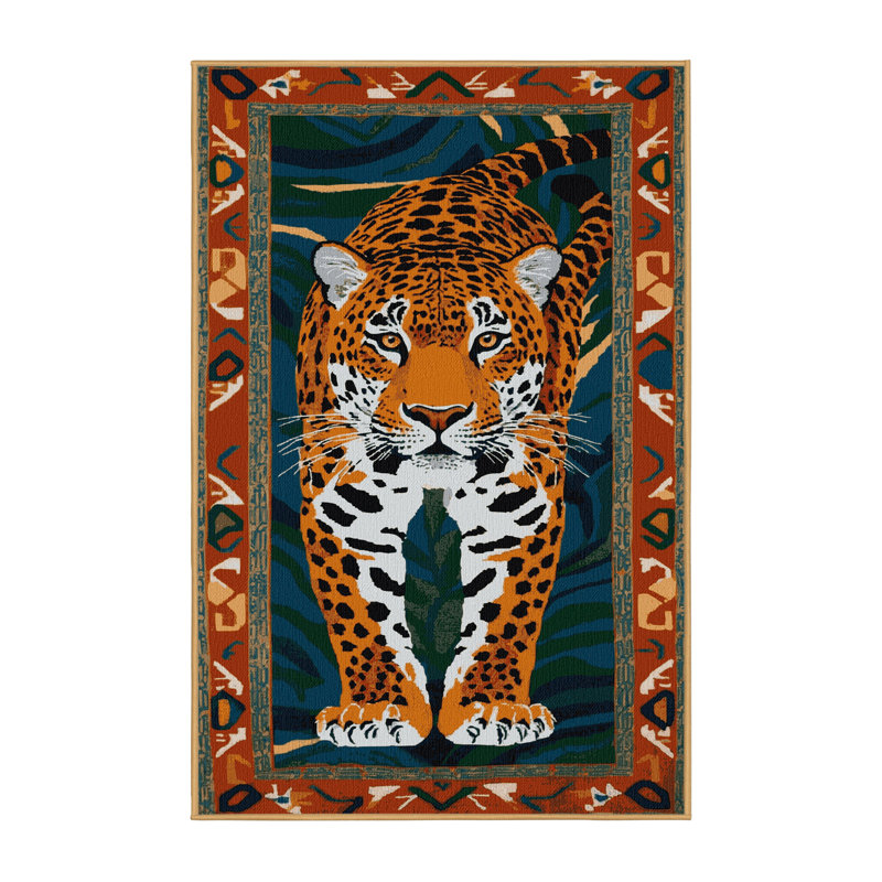  Tapis lavable brésilien Jaguar Big Cats, Rectangulaire 2 pi x 3 pi
