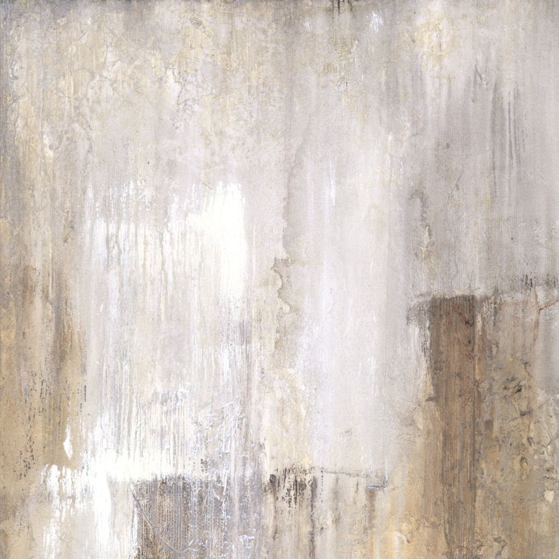 Neutre abstrait I, H 36 po x l 36 po, Non, Toile avec cadre doré