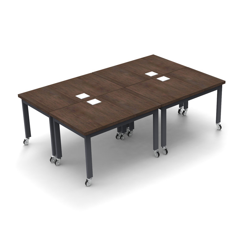Ensemble de 4 tables de réunion Altfried, Brun