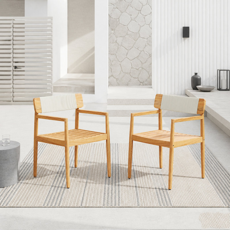Chaise de patio, Grey,Teak