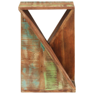 Union Rustic Side Table 35X35x55 Cm Solid Wood Reclaimed