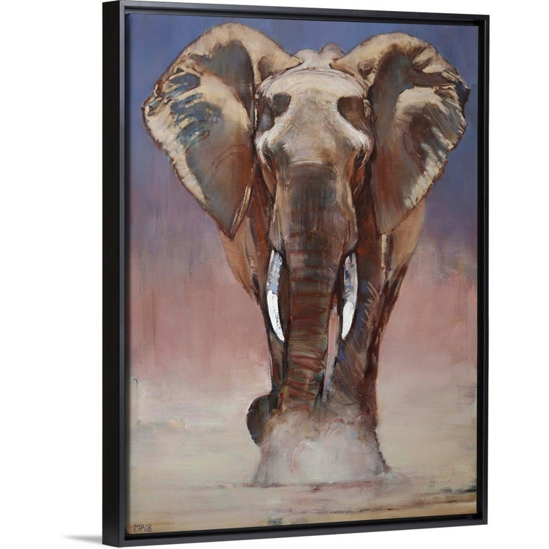 «Dust Bath, Loisaba, 2018» par Mark Adlington, impression sur toile, Cadre flottant noir, H 18 po x l 14 po x P 1,75 po