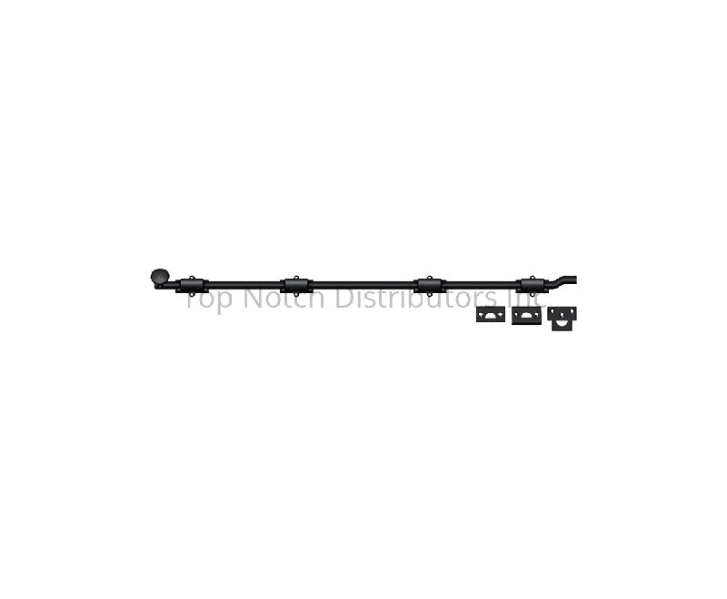 Boulon de surface de 42 po Deltana FPG4219 avec décalage; robuste; finition noire, Noir