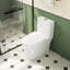 Toilette en céramique 1,1 / 1,6, siège allongé, blanc, confortable, à fermeture en douceur, et toilette blanche T036wt avec cuve allongée, hauteur de confort,