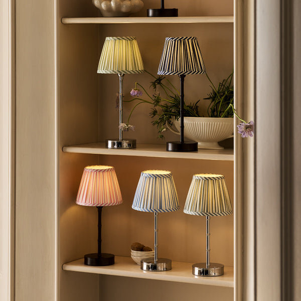 Bamboo Lamp Base, 9.84" H x 6.3" W x 6.3" D, Silver
