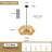 5 - Light Dimmable Bohemian Hand-Woven Rattan Drum Chandelier for Kitchen Island Living Room-1631299898