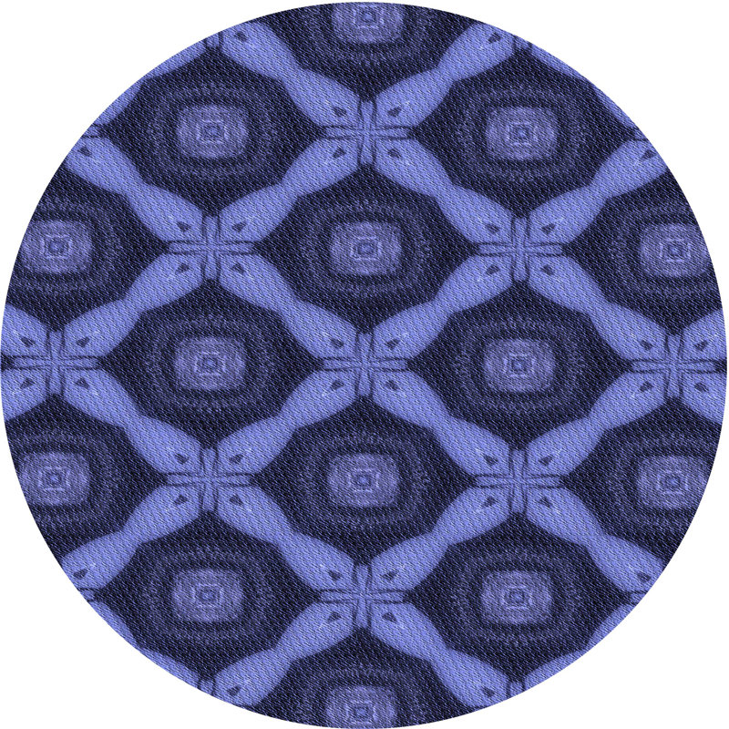 Geometric Indoor Rug, Round 5'