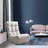 Lazy For Leisure Time - Suitable Dormitory Gray Metal & Linen Folding Reclining Chair , Comfortable Adjustable Back
