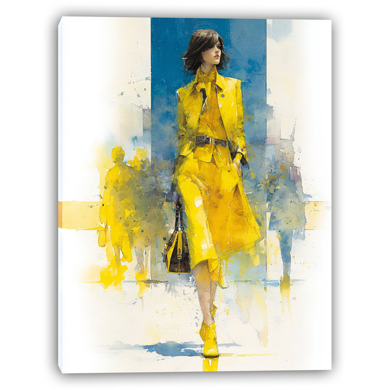 «Golden Walk», art mural sur toile tendue, H 24 po x l 16 po