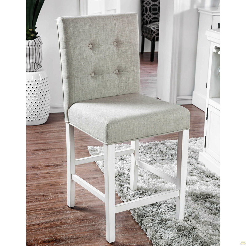 Ensemble de 2 chaises à hauteur de comptoir en tissu
