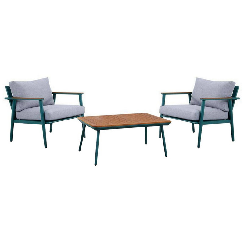 Lawsen 2 - Person Patio Dining Set with Rectangular Table , Cushions Included