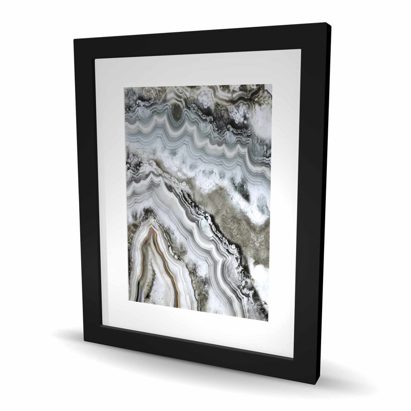 Abstract Geode - Brown Framed Matted Print for Home Decor