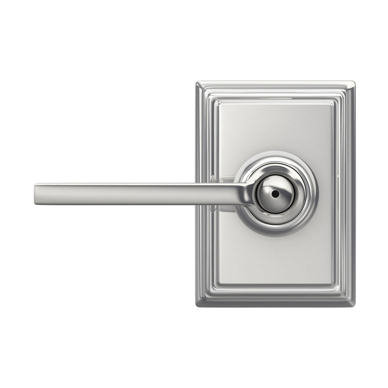 Latitude Lever with Addison Trim Bed and Bath Lock, Polished Chrome