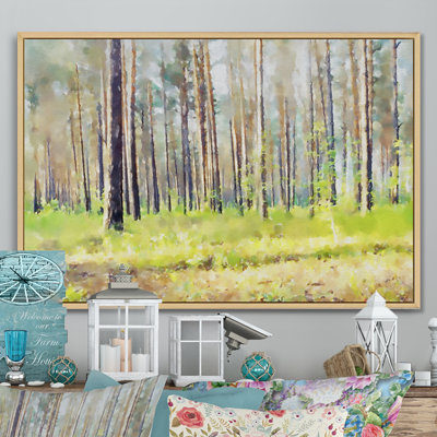 " Beautiful Green Forest Illustration " Color Photography Print