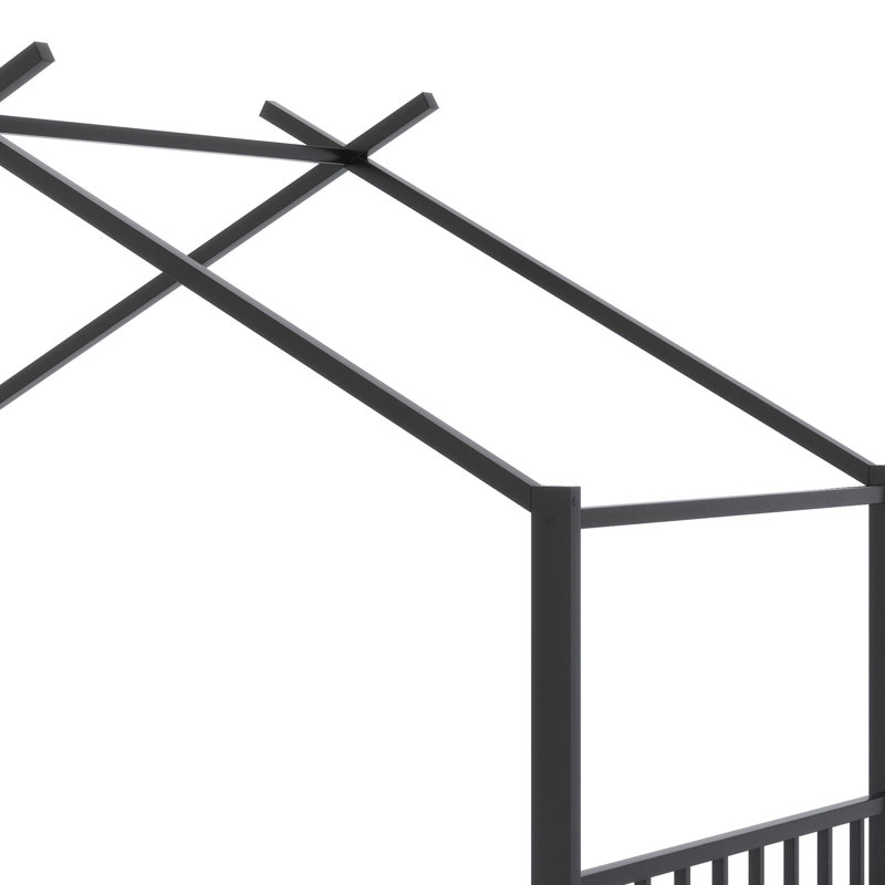 Lit plateforme en métal, Noir