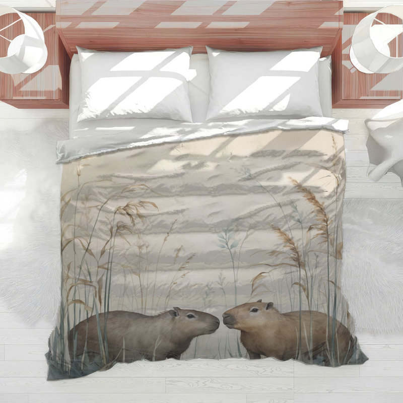 Édredon Capybara In Grass, Simple extra long