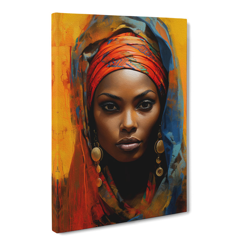 African Woman Colour Field No.2 - No Frame Print, 60cm H x 40cm W x 3cm D