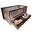 Transform 3 in 1 Convertible Solid Pine Wood Kids Bed with Storage Drawers and Removable Guardrails-130594145