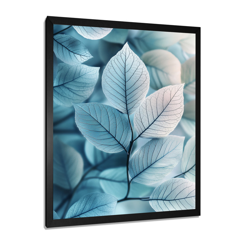 Kaley - art mural floral, Noir, noir, noir, noir, H 20 po x l 12 po, Reproduction encadrée d'une seule photo